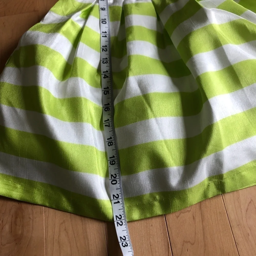 Gymboree sleeveless lime green & white striped spring Easter fancy dress size 2T